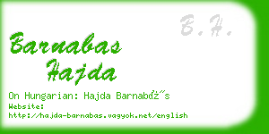 barnabas hajda business card